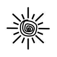 Sign of  sun icon vector