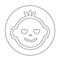 Baby Face Icon vector