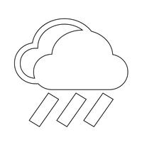 Icono de lluvia de nubes vector