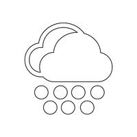 Cloud rain icon vector