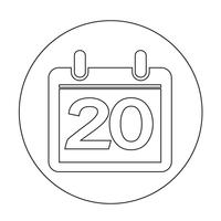 Icono de signo de calendario vector