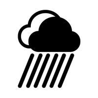 Icono de lluvia de nubes vector