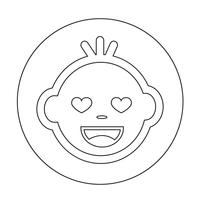 Baby Face Icon vector