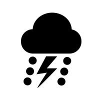 Icono de lluvia de nubes vector