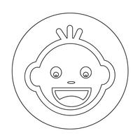 Baby Face Icon vector