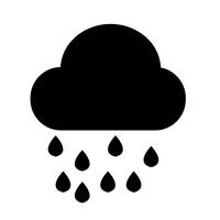 Icono de lluvia de nubes vector