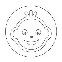 Baby Face Icon vector