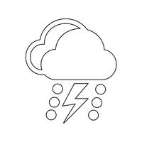 Cloud rain icon vector