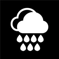 Icono de lluvia de nubes vector