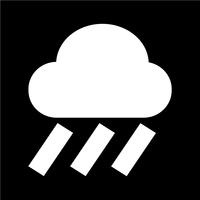 Icono de lluvia de nubes vector