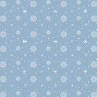 Blue snowflakes pattern. White snowflakes pattern on blue background vector