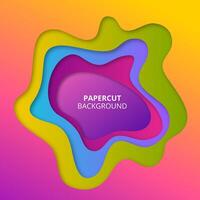 Colorful paper cut background vector