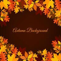 Autumn background with leaves vector