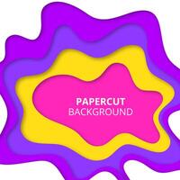 Colorful paper cut background vector