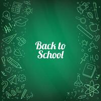 Back to school hand-drawn doodles background vector