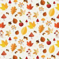 Autumn leaves pattern vector