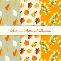 Hand draw autumn patterns vector