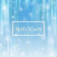 Hello winter blurred background. Christmas Snowflakes Blurred Background vector