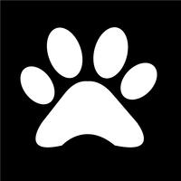 animal paw print icon vector