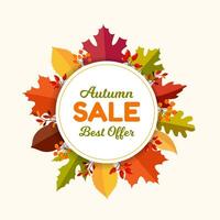 Autumn leaves sale frame vector