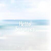 Blurred Hello Summer background, beach landscape