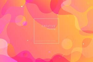 Colorful geometric background. Fluid shapes composition vector