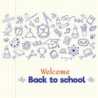 Hand draw back to school background
