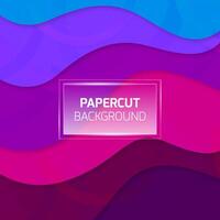 Colorful paper cut background vector