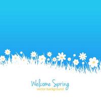 Blue spring background with place for text vector