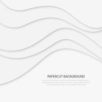 3D abstract background with light paper cut shapes. Papercut background vector