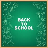 Back to school hand-drawn doodles background vector