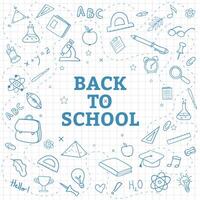 Hand draw back to school background vector