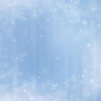 Abstract Christmas background with snowflakes. Blue Elegant Winter background vector