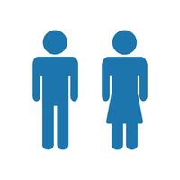 Man and female icons. Man and lady toilet sign vector