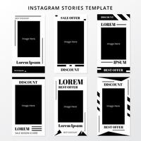 Instagram stories templates set vector
