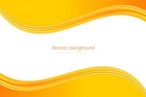 Yellow wave background with white space for text vector