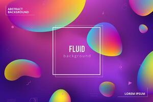 Diseño de fondo de color líquido. Gradiente de fluidos formas de composición vector