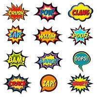 Comic book words. Comic speech bubble set vector