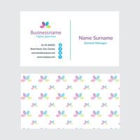 Abstract business card template. Spa Business card vector