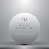 Circle glossy in gray studio room with lighting background. vector