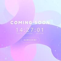 Coming soon background. Countdown website template. vector