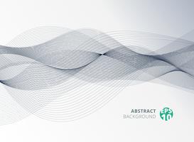 Abstract gray color line wave element for design background. vector