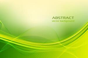 Abstract green waves background. vector