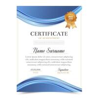 Certificate template with luxury and modern design, diploma template vector