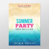 Summer tropical party posterSummer tropical party poster vector