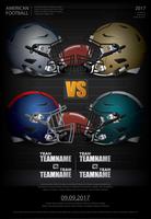 American football Poster Vector Illustration
