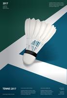 Badminton Championship Poster Vector illustration