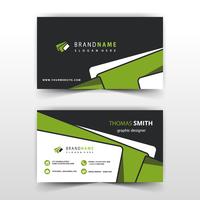 green business card template vector