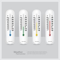 Weather thermometer isolated vector illustration 