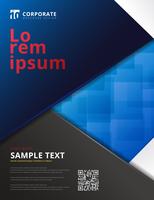 Template brochure technology digital design blue color background. vector